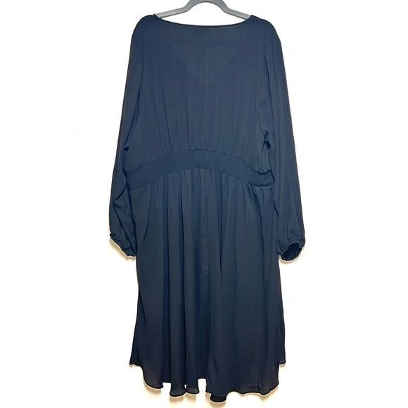 NWT Torrid Georgette Smocked Hi Lo Tunic Black Sz 4X Host Pick - Picture 4 of 8